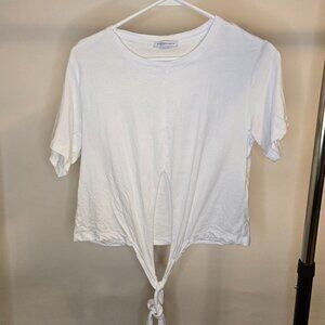 Motivi Kimono Crop Tee in White {Made in Italy}